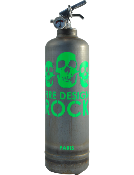 Extincteur design Rock brut-vert
