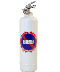 Interdit de stationner blanc