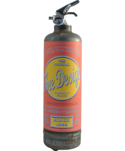 Extincteur design vintage Old School brut rouge
