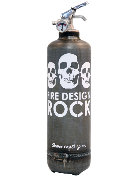 Fire extinguisher design Rock raw white