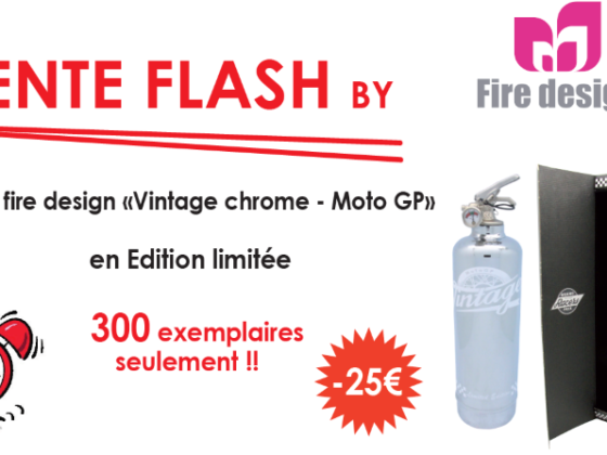 Vente Flash Extincteur MotoGP Vintage Chrome by Fire design