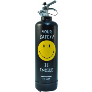 extincteur design Smiley Safety noir