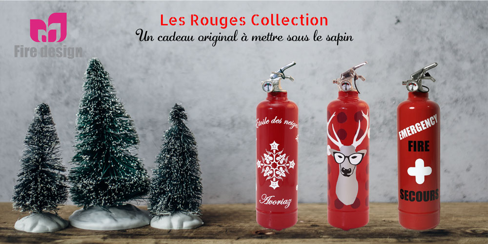 Fire Design extincteurs rouges collection Noel